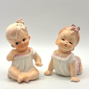 VTG 1940's-50's Lot of 2 Piano Babies, Ceramic Figurines, Made in Japan